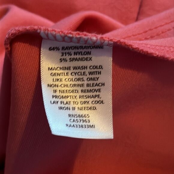 Rachel Parcell Women’s Pink Long Sleeve Stretch Top Size Large Casual Blouse - Picture 4 of 4